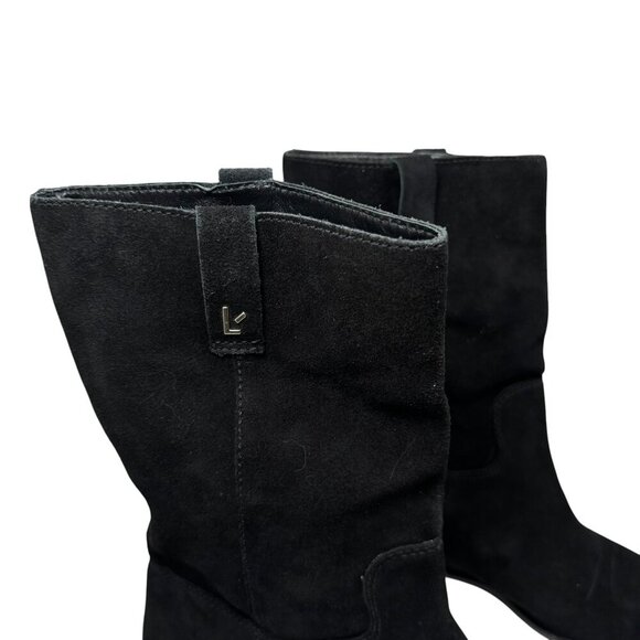 LARROUDE Barb Mid Calf Boots Size 9.5 -10 Black Suede NEW $430 Anthropologie - Picture 5 of 7
